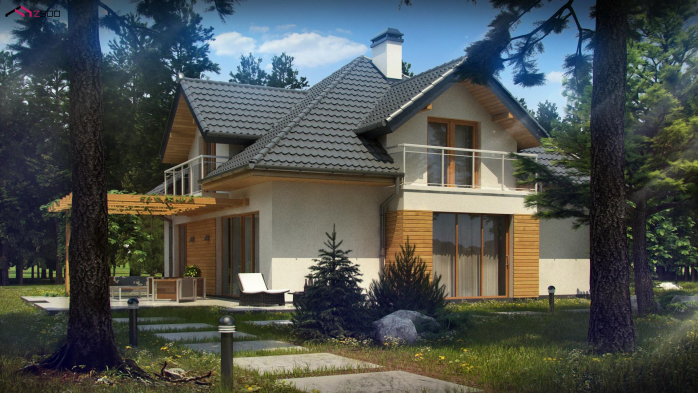 Проект дома U270 A S - 1 С мансардным этажом дома в Киеве