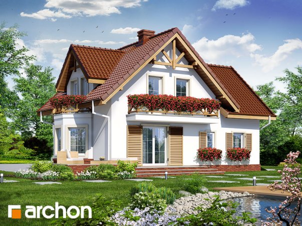 Проект дома Дом в скальниках вер.2 - 2 С мансардным этажом дома в Киеве