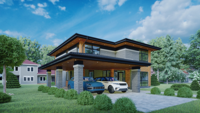 Проєкт будинку DBT 204 - Двоповерхові дома у Києві