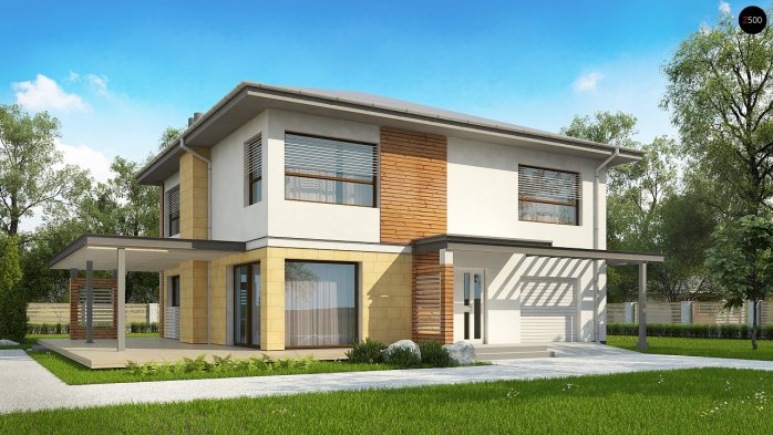 Проект дома Ux2 L v2 - 1 Двухэтажные дома в Киеве