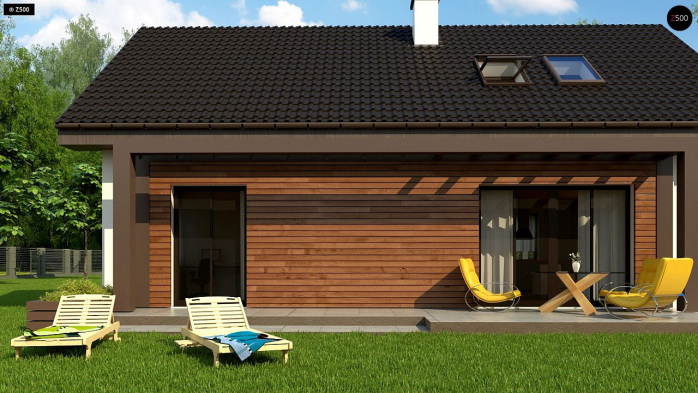 Проєкт будинку U95 A - З мансардним поверхом дома у Києві