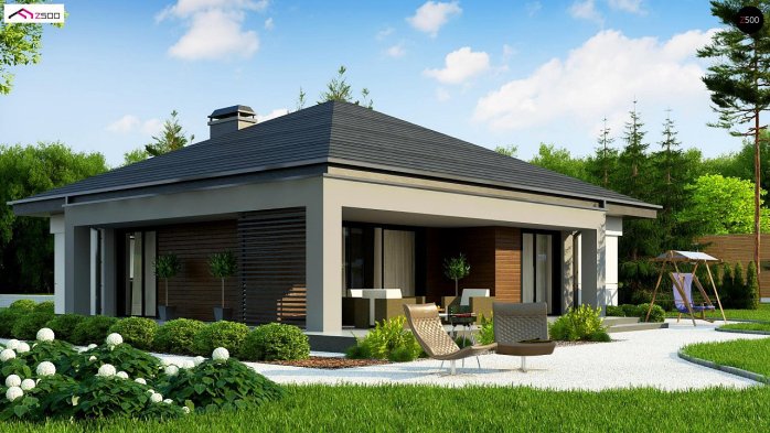 Проект дома U377 B - 3 Одноэтажные дома в Киеве