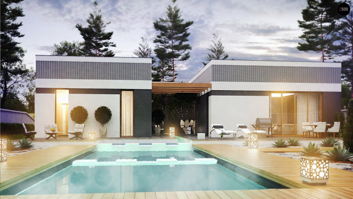 Проект дома Ux119 - 8 Одноэтажные дома в Киеве