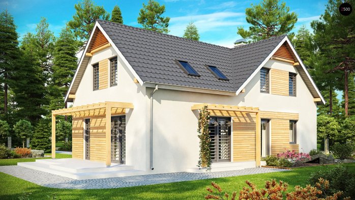 Проект дома U125 - 2 С мансардным этажом дома в Киеве