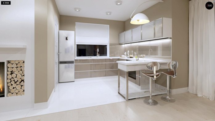 Проект дома U102 GP - 8 С мансардным этажом дома в Киеве