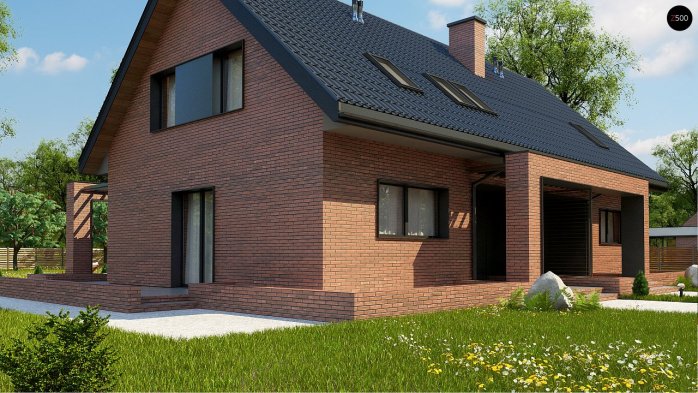 Проект дома U351 - 2 С мансардным этажом дома в Киеве