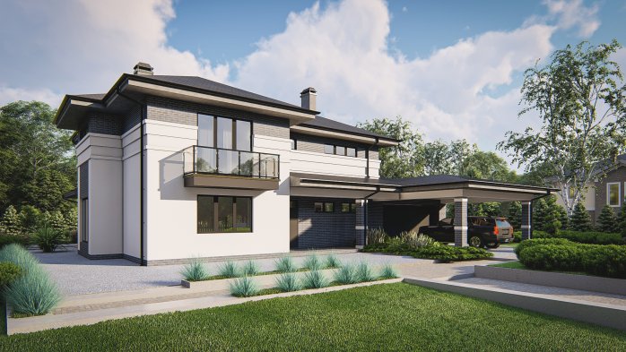 Проект дома Uu13 - 1 Двухэтажные дома в Киеве