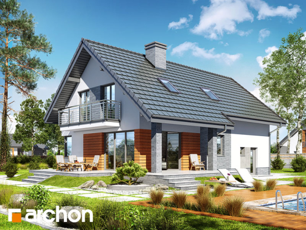 Проект дома Дом в айдаредах 4 (П) - 2 С мансардным этажом дома в Киеве