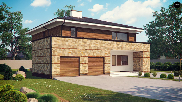 Проект дома Ux62 - 1 Двухэтажные дома в Киеве