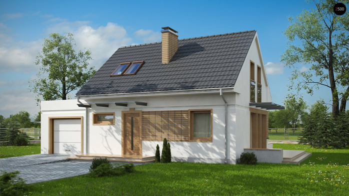 Проект дома U211 GL - 1 С мансардным этажом дома в Киеве