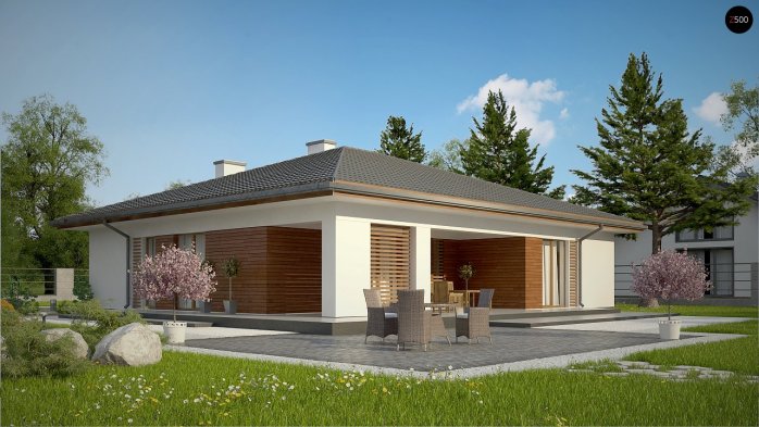 Проект дома U321 - 3 Одноэтажные дома в Киеве