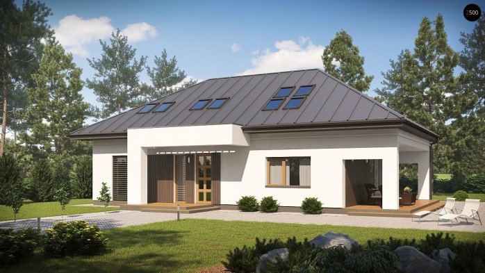 Проект дома U85 C - 2 С мансардным этажом дома в Киеве