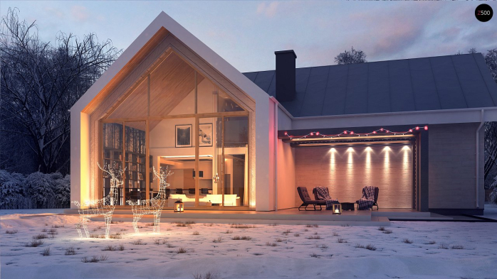 Проект дома U357 - 2 С мансардным этажом дома в Киеве