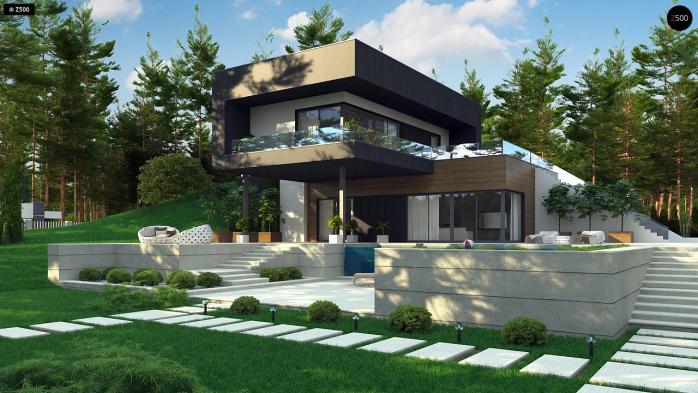 Проект дома Ux97 - 1 Двухэтажные дома в Киеве