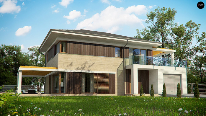 Проект дома Ux63 B+P - 1 Двухэтажные дома в Киеве