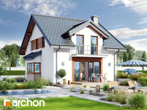 Проект дома Дом в одуванчиках (Н) вер.3 - 2 С мансардным этажом дома в Киеве