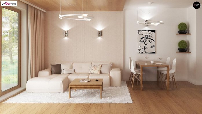 Проект дома U8 B 40 - 2 С мансардным этажом дома в Киеве