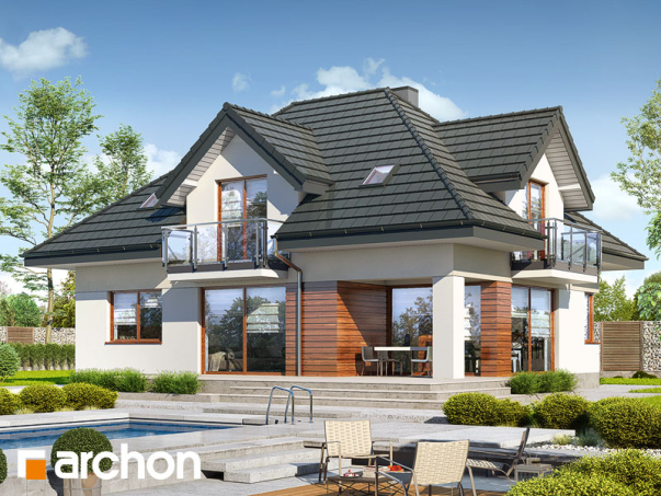 Проект дома Дом в сливах 2 - 2 С мансардным этажом дома в Киеве