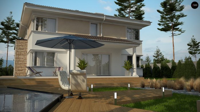 Проект дома Ux66 - 3 Двухэтажные дома в Киеве