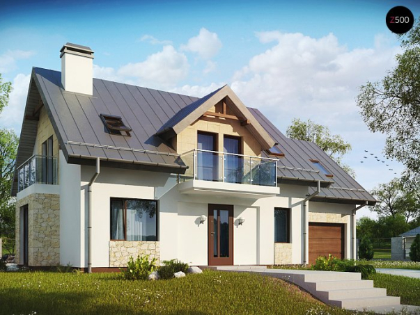 Проект дома U263 + - 1 С мансардным этажом дома в Киеве