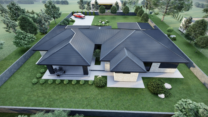 Проект дома DBT 563 - 6 Одноэтажные дома в Киеве