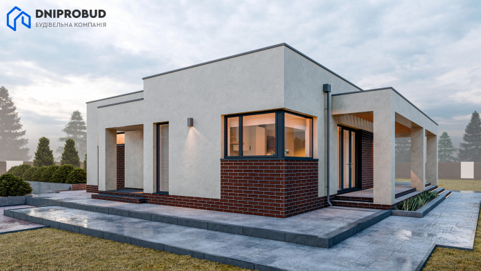 Проект дома DB 52 - 2 Одноэтажные дома в Киеве