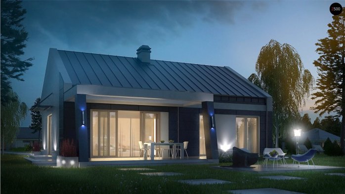 Проект дома U256 - 1 Одноэтажные дома в Киеве