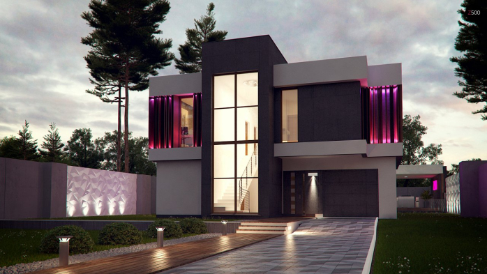 Проект дома Ux124 - 1 Двухэтажные дома в Киеве