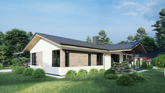 Проект дома DBT 386 - 5 Одноэтажные дома в Киеве