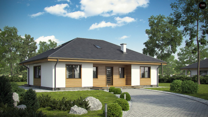 Проект дома U35 bG - 1 С мансардным этажом дома в Киеве