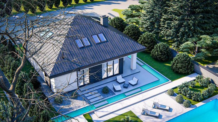 Проект дома U477 - 5 С мансардным этажом дома в Киеве