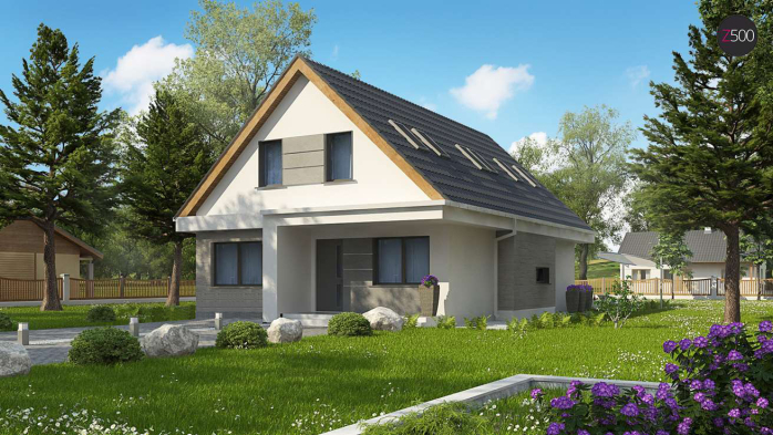 Проєкт будинку U324 - З мансардним поверхом дома у Києві