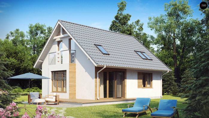 Проект дома U101 - 1 С мансардным этажом дома в Киеве