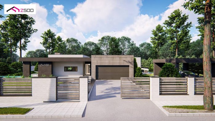 Проект дома Ux168 - 5 Одноэтажные дома в Киеве