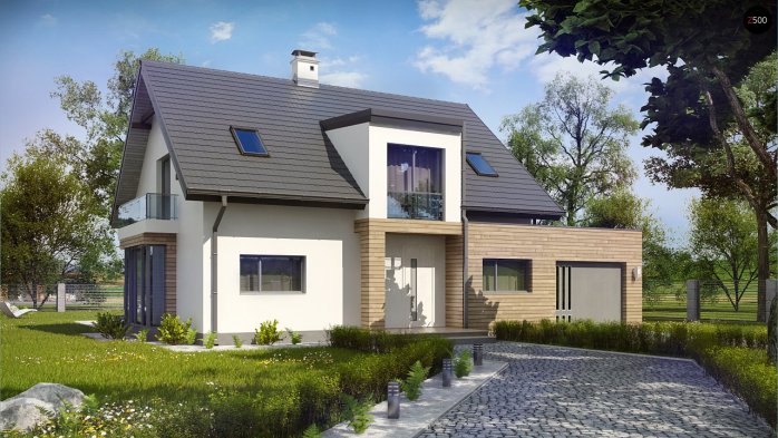 Проект дома U189 - 1 С мансардным этажом дома в Киеве