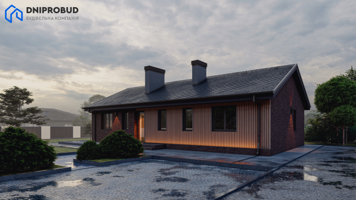 Проект дома DB 48 - 4 Одноэтажные дома в Киеве