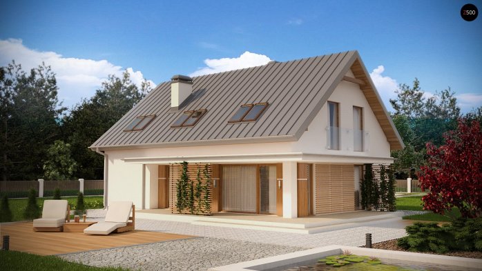 Проект дома U240 - 2 С мансардным этажом дома в Киеве