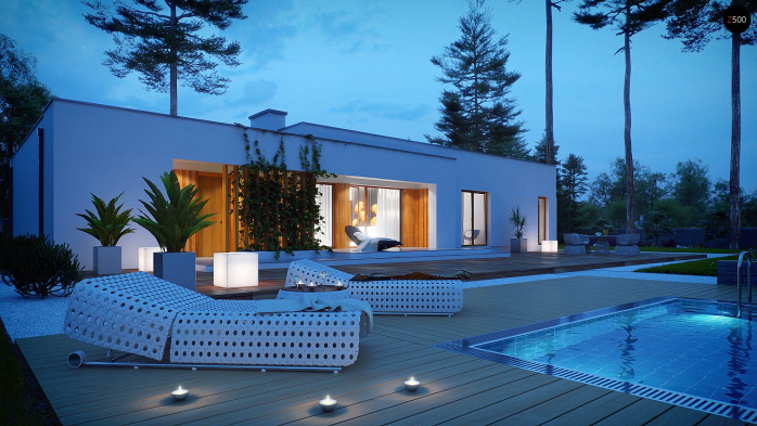 Проект дома Ux102 - 8 Одноэтажные дома в Киеве