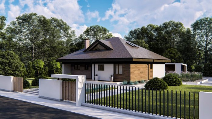 Проект дома Uu230 - 2 С мансардным этажом дома в Киеве