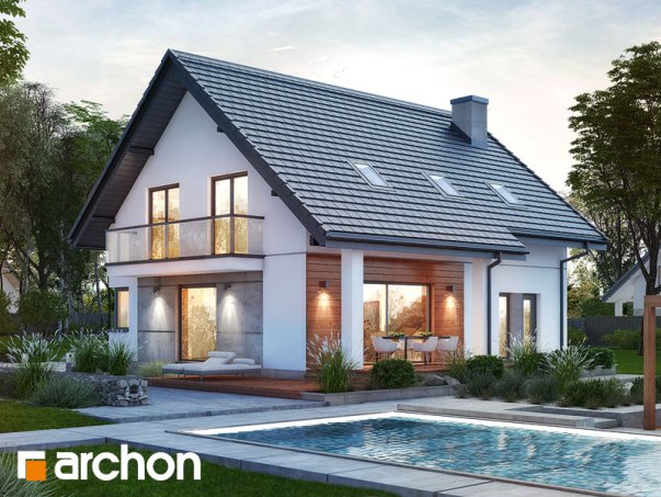 Проект дома Дом в яблонках 14 - 2 С мансардным этажом дома в Киеве