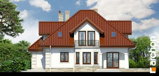 Проект дома Дом под туями вер.2 - 4 С мансардным этажом дома в Киеве