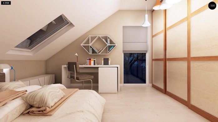 Проект дома U102 GP - 17 С мансардным этажом дома в Киеве