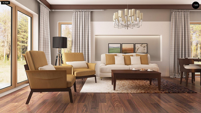 Проект дома U199 - 3 Одноэтажные дома в Киеве