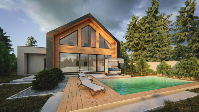 Проект дома U493 - 4 С мансардным этажом дома в Киеве