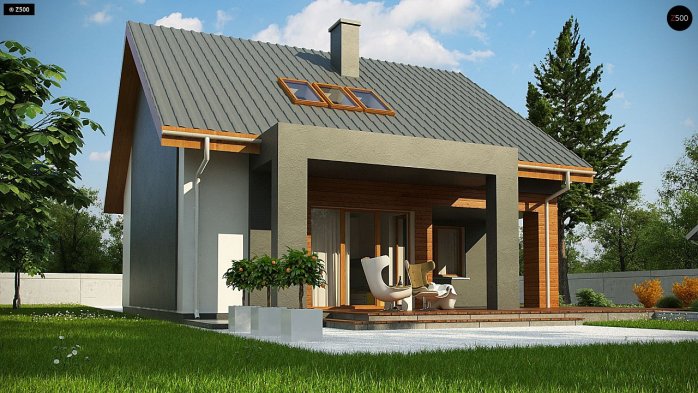 Проект дома U62 A minus - 3 С мансардным этажом дома в Киеве