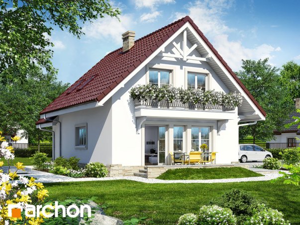 Проект дома Дом в лантанах вер.2 - 2 С мансардным этажом дома в Киеве