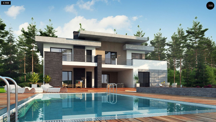 Проект дома Ux107 - 1 Двухэтажные дома в Киеве