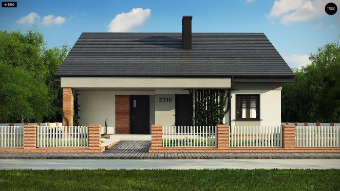 Проект дома U316 A - 3 Одноэтажные дома в Киеве