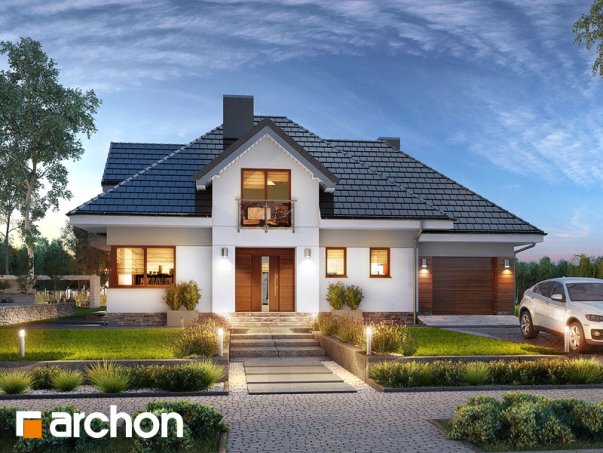 Проект дома Дом в сливах 2 (Г) - 1 С мансардным этажом дома в Киеве