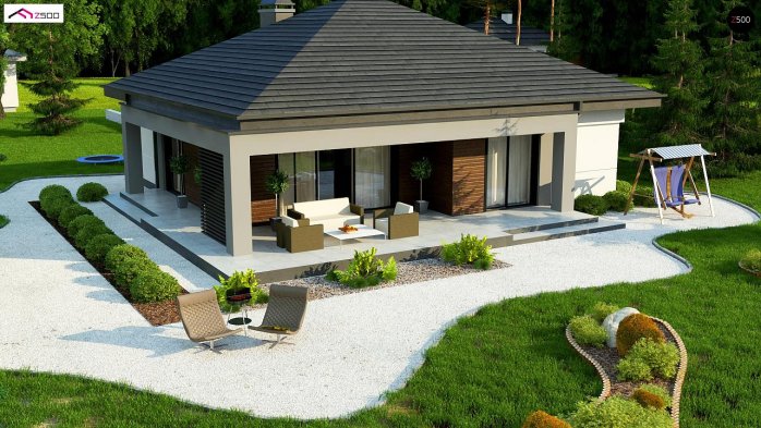 Проект дома U377 B - 6 Одноэтажные дома в Киеве